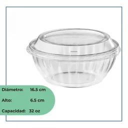 Contenedor Doble Uso 32 Onz Con Tapa Und