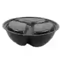 Contenedor Doble Uso 24 Onz Negro - 3 Divisiones