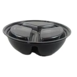 Contenedor Doble Uso 24 Onz Negro - 3 Divisiones