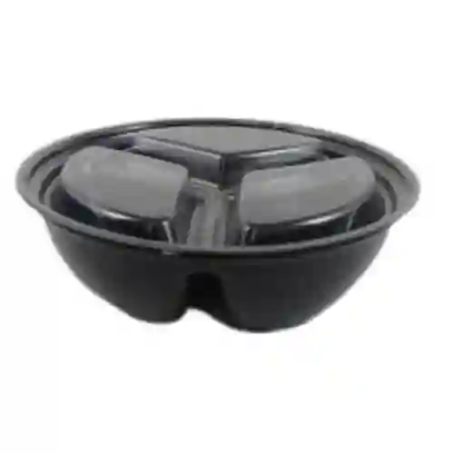 Contenedor Doble Uso 24 Onz Negro - 3 Divisiones