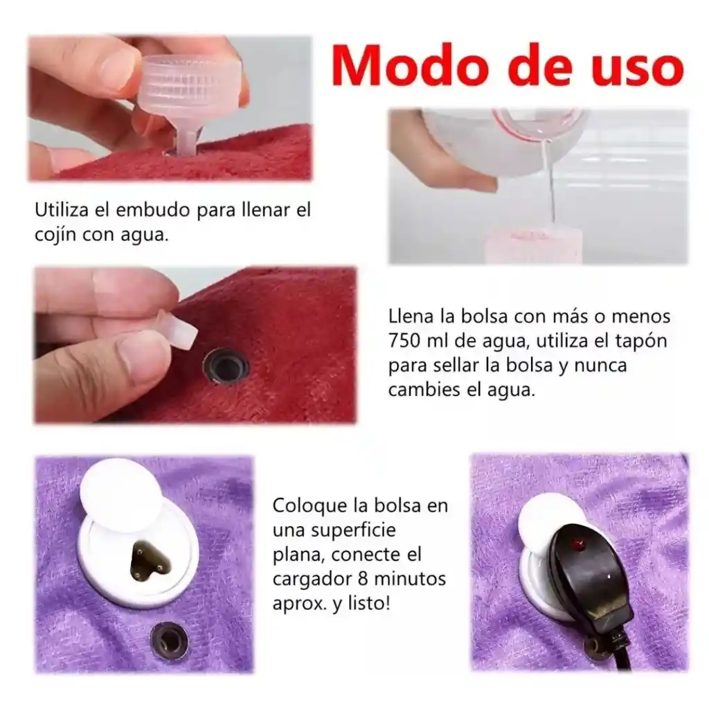 Bolsa Cojin Agua Caliente Eléctrica Dolores Musculares