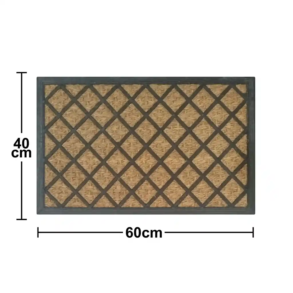 Tapete De Entrada Coco Goma Natural 40x60 Cm Modelo 3