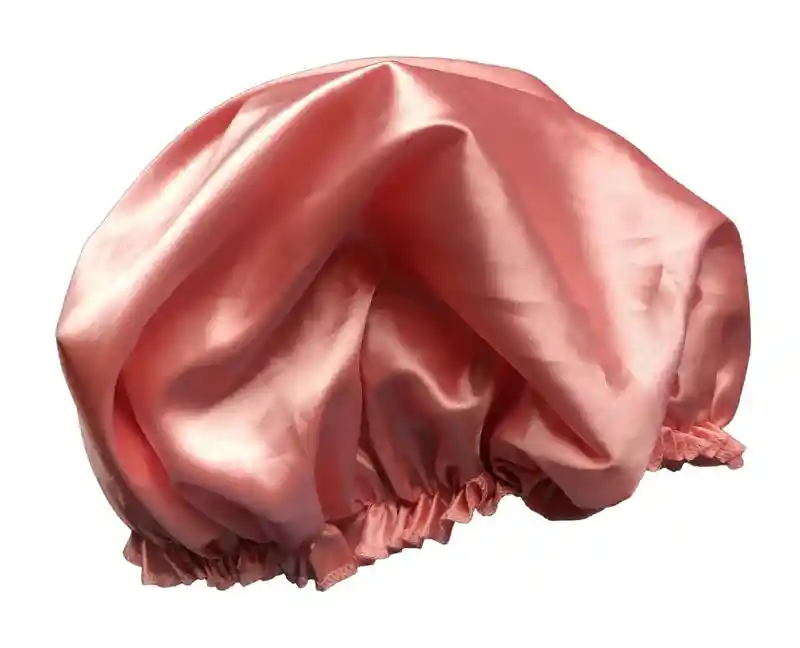 Gorro En Satin Rosado Para Cabello
