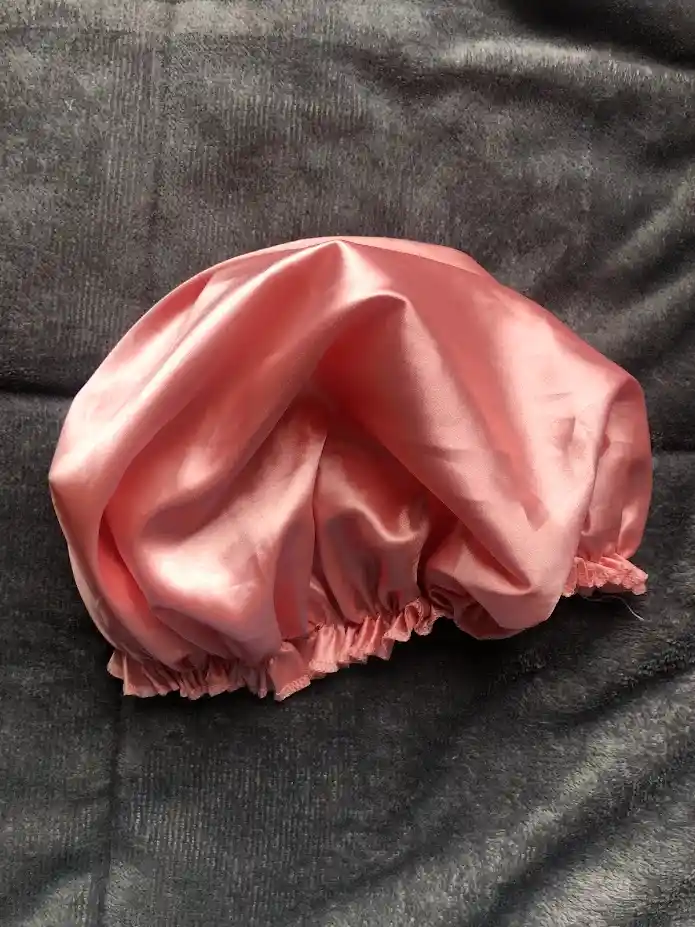 Gorro En Satin Rosado Para Cabello