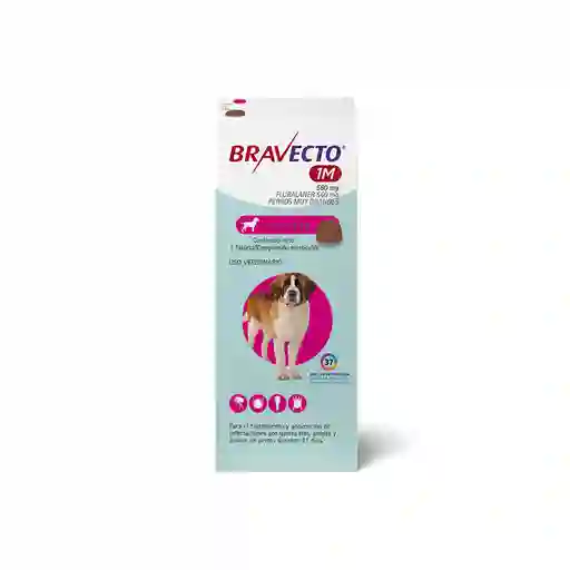 Bravecto 37 Dias (perros 40 A 56 Kg) Antipulgas Y Garrapatas
