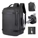 Maleta Bolso Morral Ejecutivo Universitario Para Laptop Pc Con Puerto Usb Premium Negro