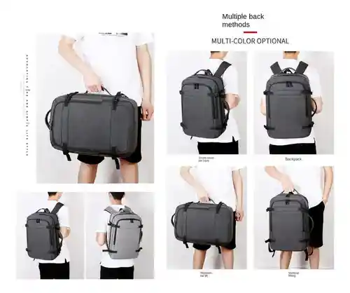 Maleta Bolso Morral Ejecutivo Universitario Para Laptop Pc Con Puerto Usb Premium Negro