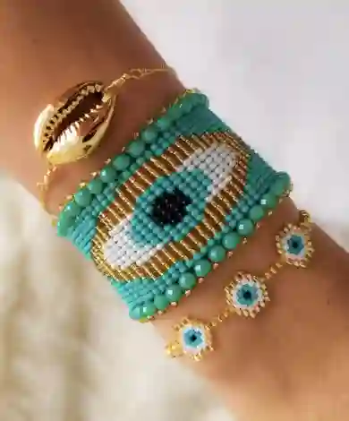 Trio Pulseras Ojo Turco