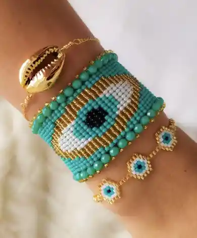 Trio Pulseras Ojo Turco