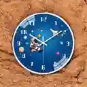 Reloj Pasta Pared Decoración Redondo Análogo Astronauta 30ml