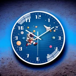 Reloj Pasta Pared Decoración Redondo Análogo Astronauta 30ml