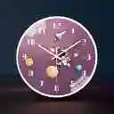 Reloj Pasta Pared Decoración Redondo Análogo Astronauta 30ml