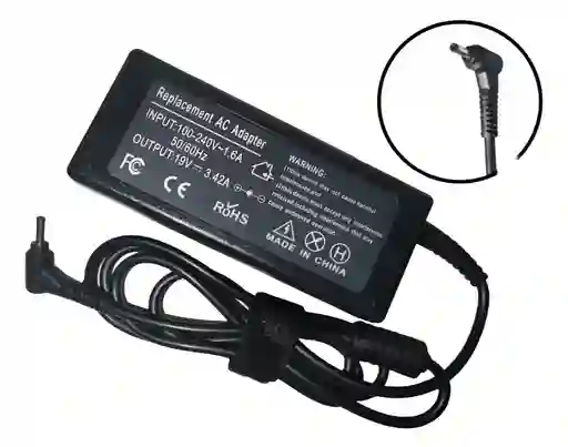Cargador Compatible Para Acer 19v 3.42a 65w Punta 3.0x1.0mm