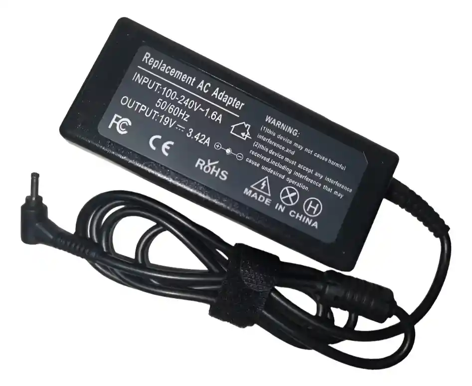 Cargador Compatible Para Acer 19v 3.42a 65w Punta 3.0x1.0mm