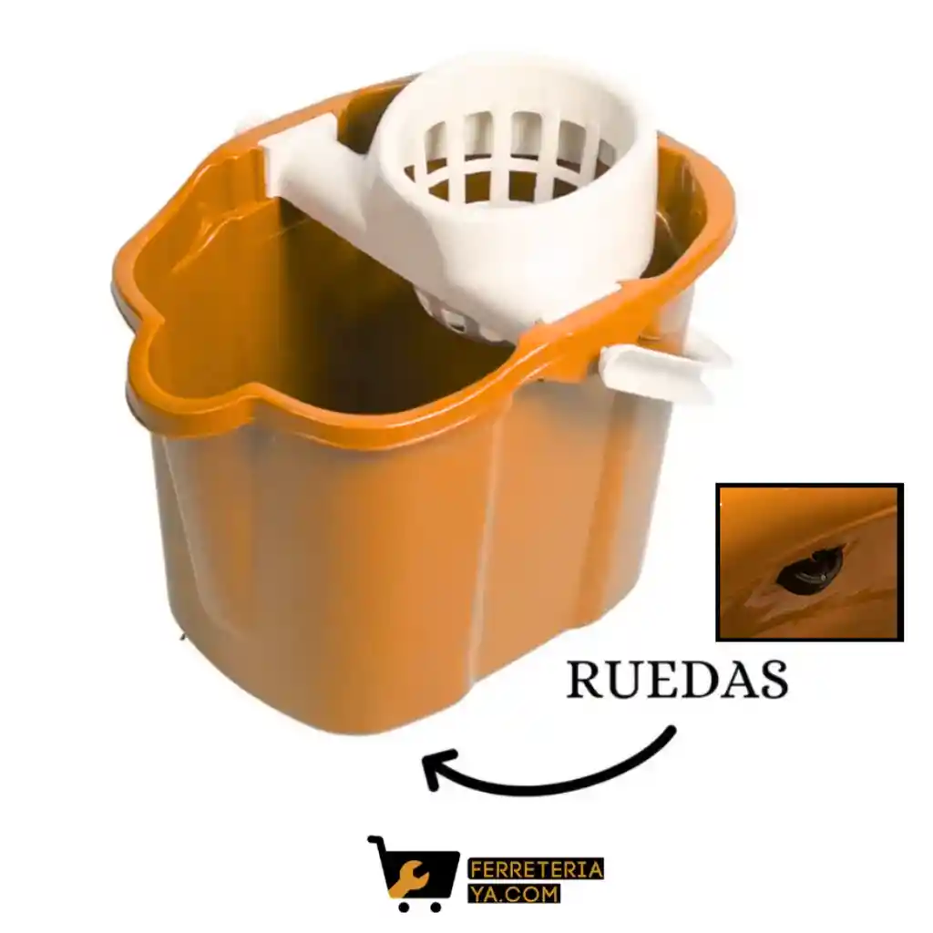 Balde Escurridor 20l Con Ruedas