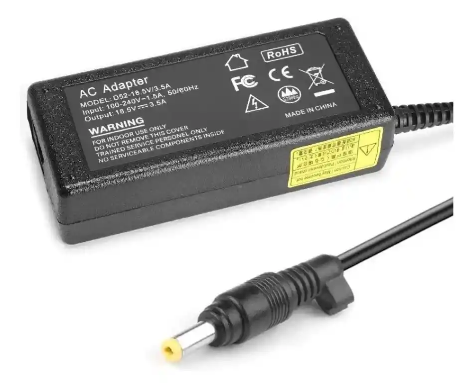 Cargador Compatible Para Hp 65w 18.5v Punta Amarilla
