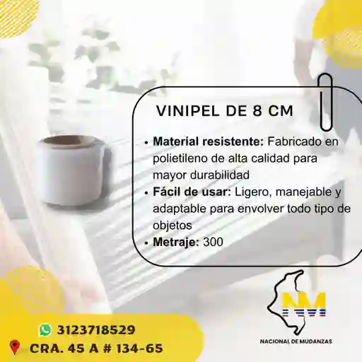 Vinipel- Pelex De 8 Cm X 300 Mtrs