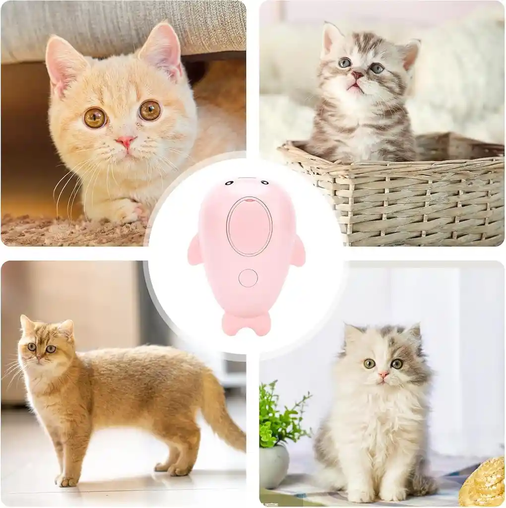 Cepillo A Vapor Para Mascotas Bonito Cepillo De Masaje Rosado Desmontable Antiestático