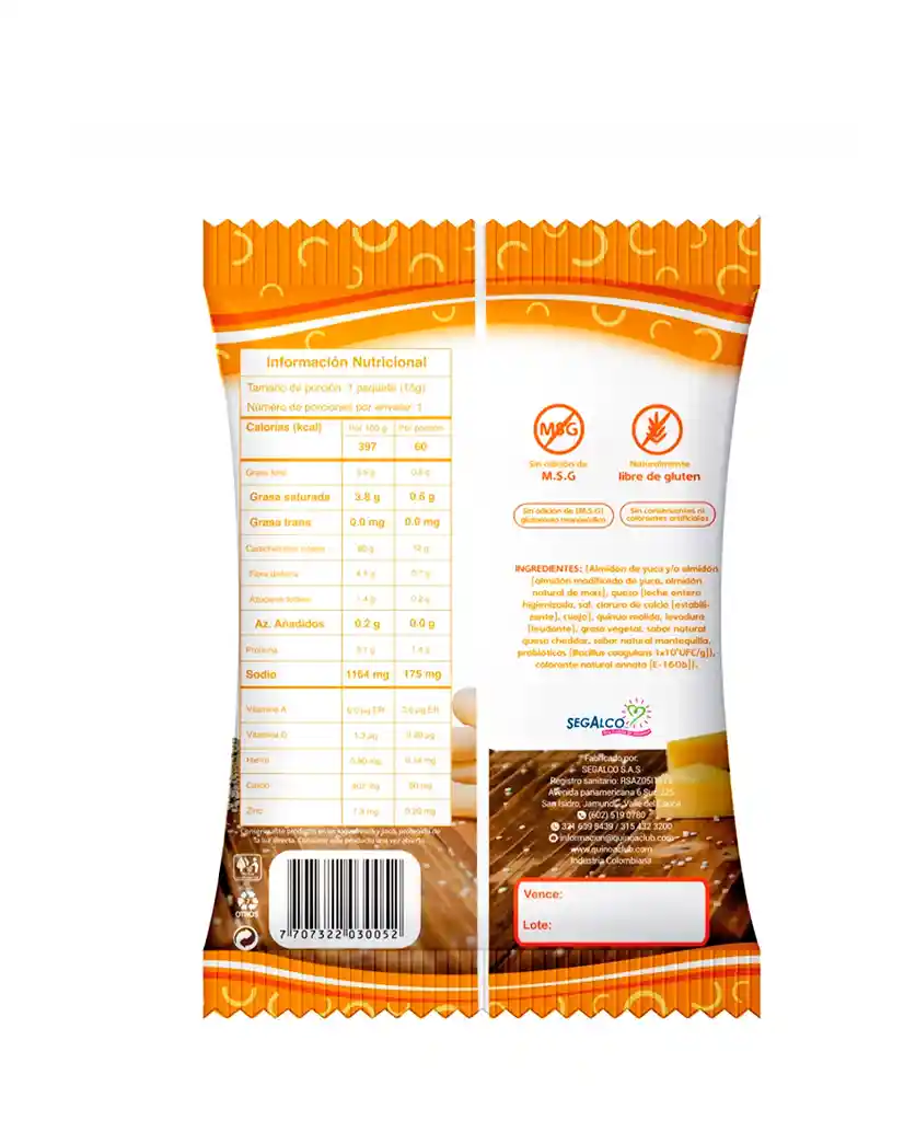 Unidad Rosquitas De Quinua Natural Pack Quinoa Club 15 Gr
