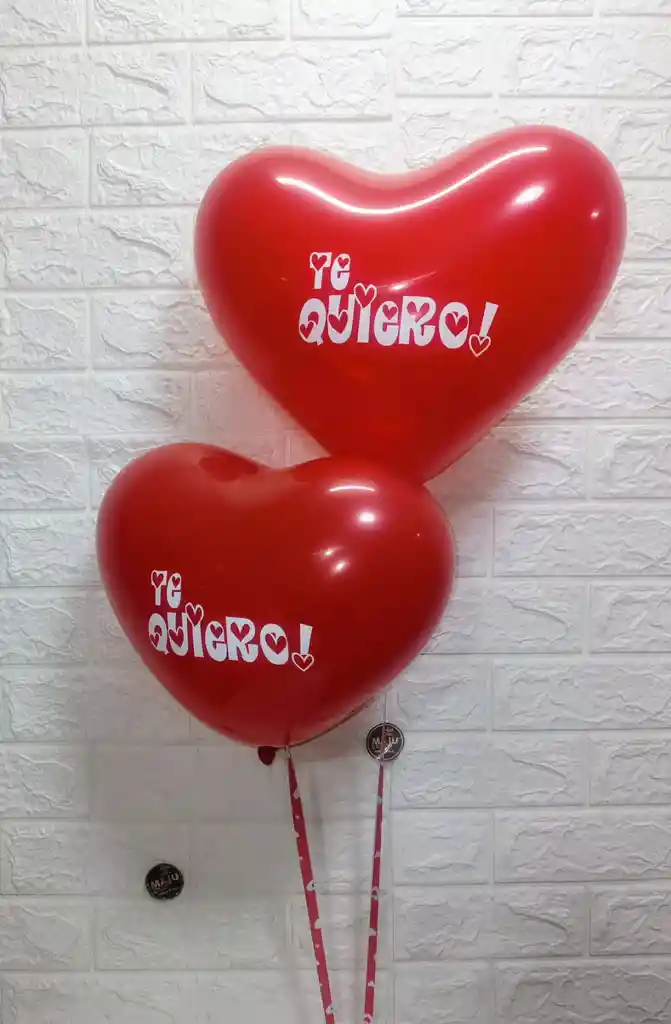 Globo En Helio Dúo Corazones