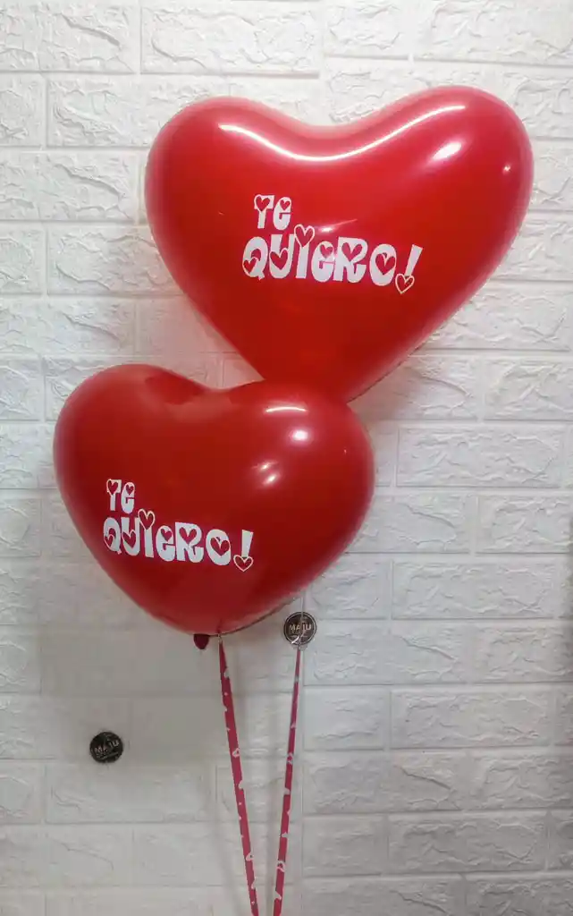 Globo En Helio Dúo Corazones