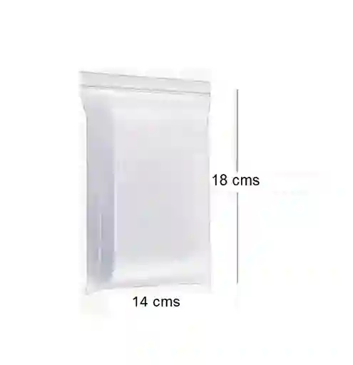Bolsa Plastica Transparente Con Cierre 14 Cm X 18 Cm X 10 Uds