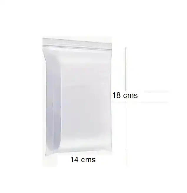 Bolsa Plastica Transparente Con Cierre 14 Cm X 18 Cm X 10 Uds