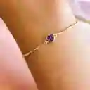 Pulsera Corazon Lila