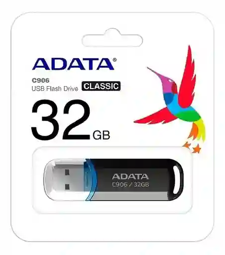 Memoria Usb Adata C906 32gb 2.0 Classic Ac906-32g-rbk Negro