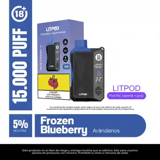 Litpod Kit 15000puff - Frozen Blueberry