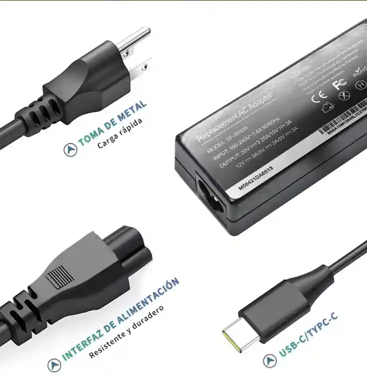 Cargador L3novo 65w 110v Portátil