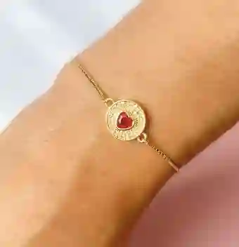 Pulsera Corazon Medalla
