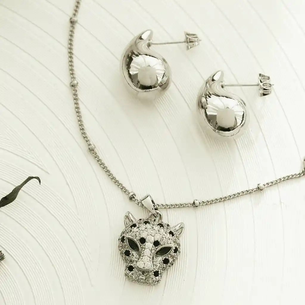 Cadena Felino Plateado