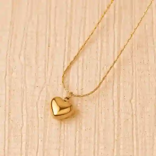Cadena Reflejos Del Corazón Dorado
