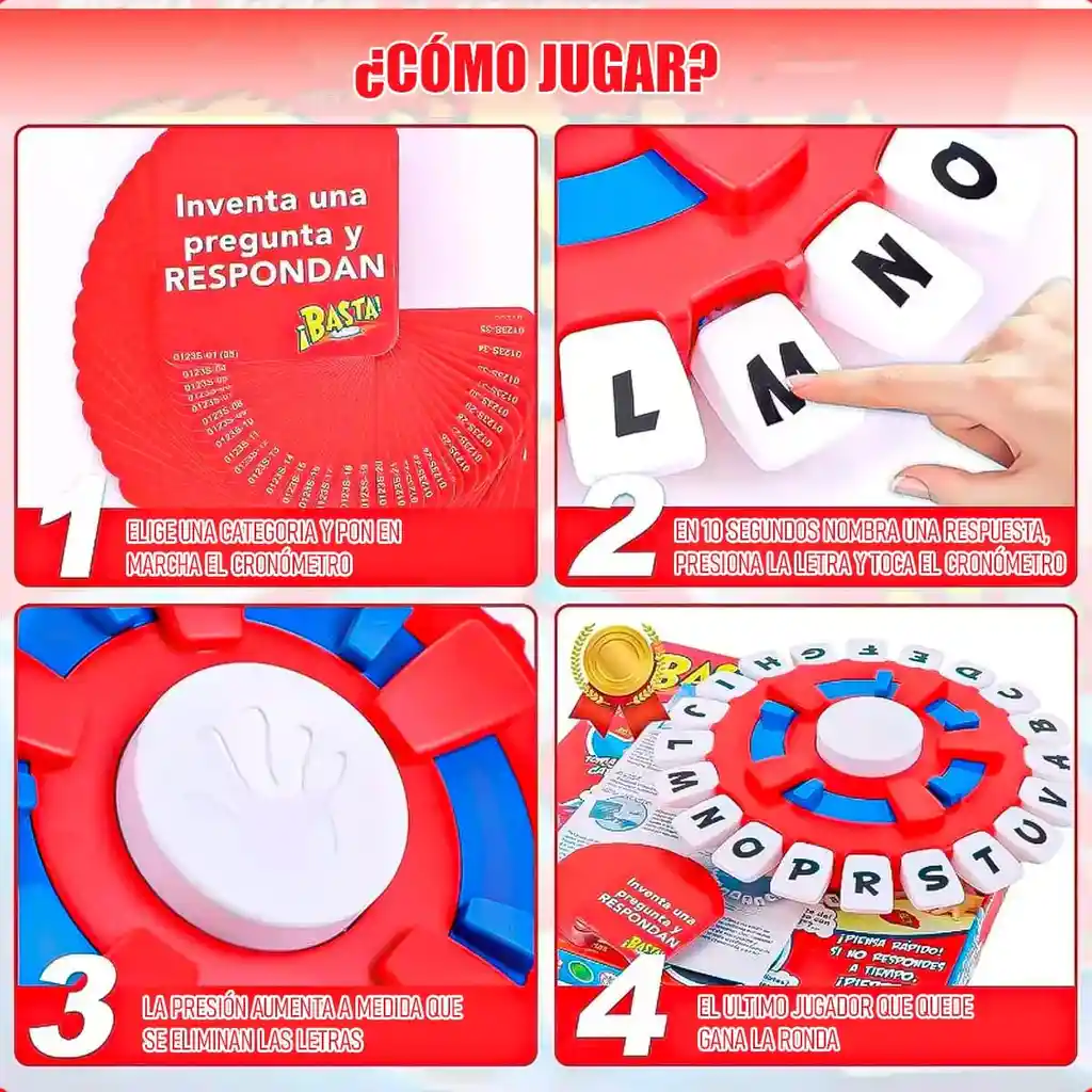 Juegos Mesa Familiar Juego De Palabras Basta Niños