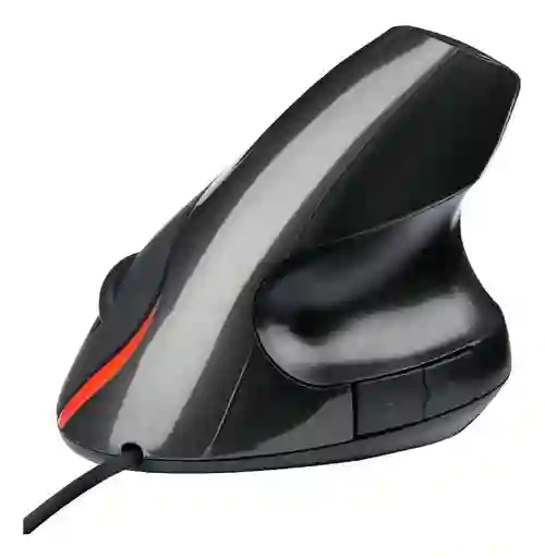 Mouse Vertical 5d Ergonomico Conexión Cable Usb Color Negro