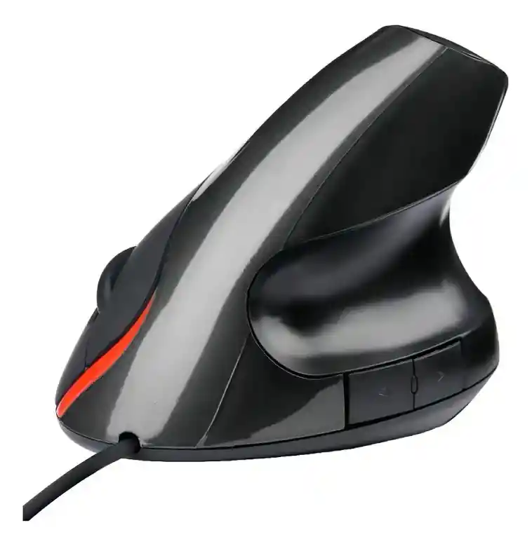 Mouse Vertical 5d Ergonomico Conexión Cable Usb Color Negro