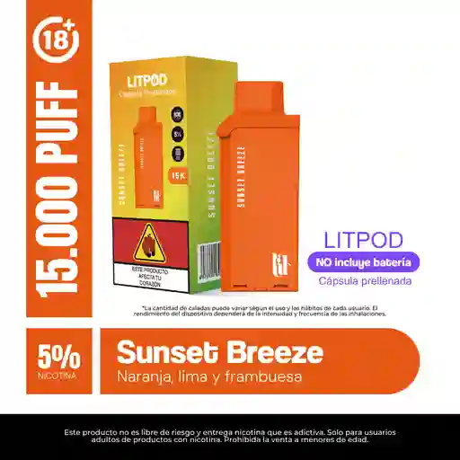 Pod Litpod 15000puff - Sunset Breeze