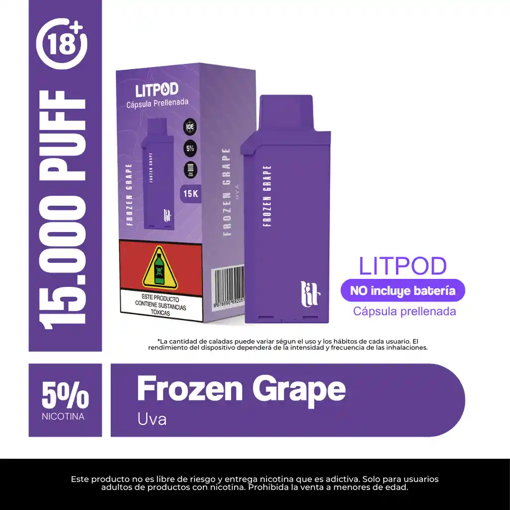 Pod Litpod 15000puff - Frozen Grape