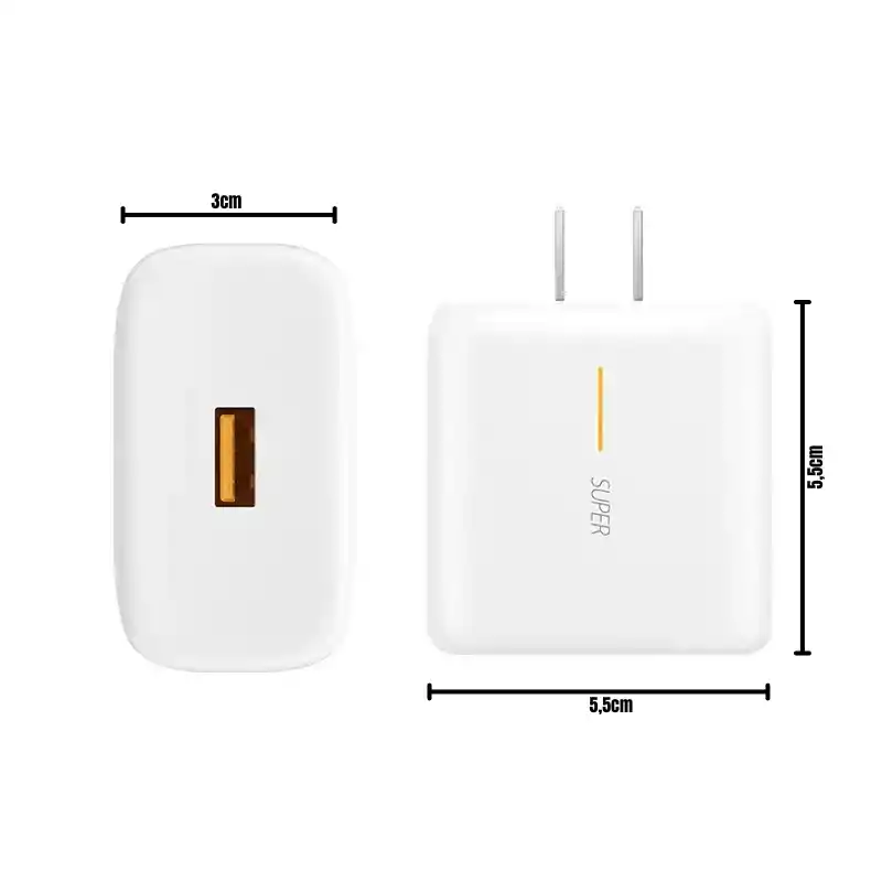 Kit Cargador Original Oppo 65w Ultrarrapida Cable Tipo C