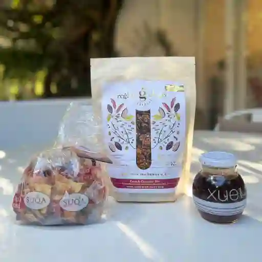 Kit Natural Xue: Infusión De Frutas , Granola Artesanal Y Miel Artesanal