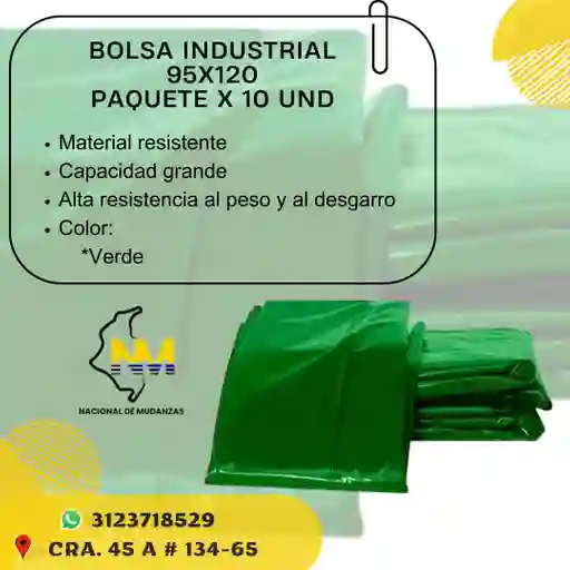 Bolsa Industrial Verde 95x120 / 10 Und