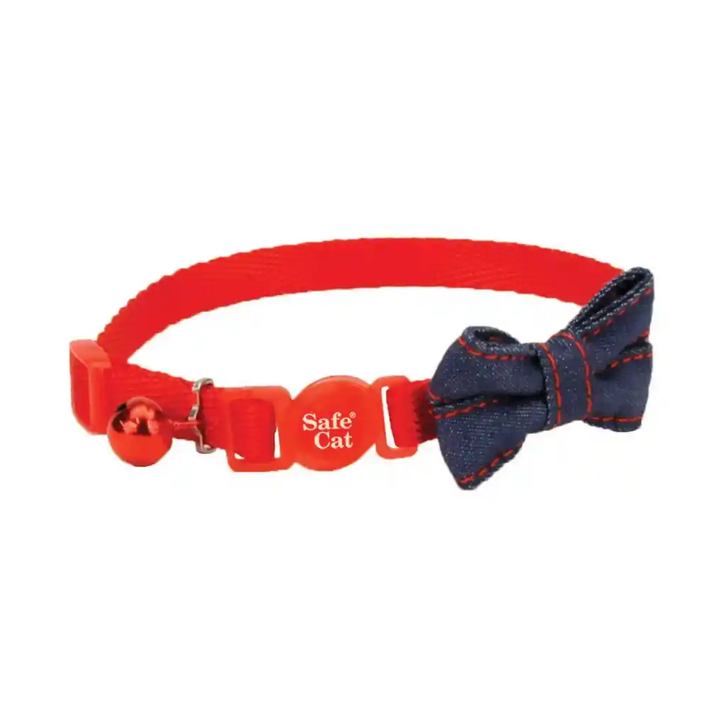 Collar Coastal Rojo Con Moño