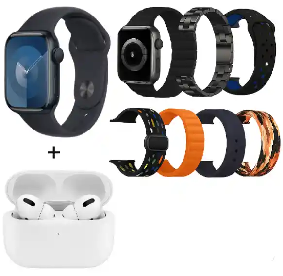 Combo Reloj + Audifonos + Obsequio 7 Manillas