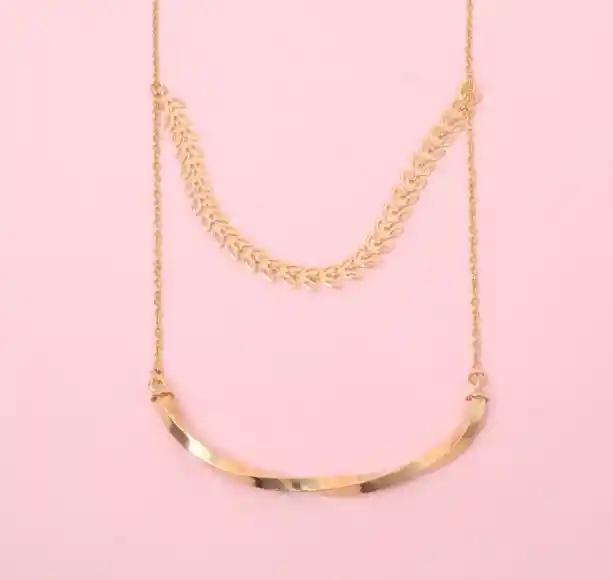 Collar Doble De Espiga Y Otro