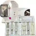 Combo Smartwatch V11clasic + Audífonos + 7 Manillas Gris Y Beige