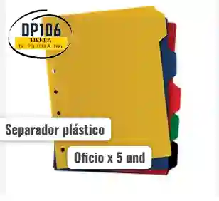 Separador De Plastico Oficio X 5 Und