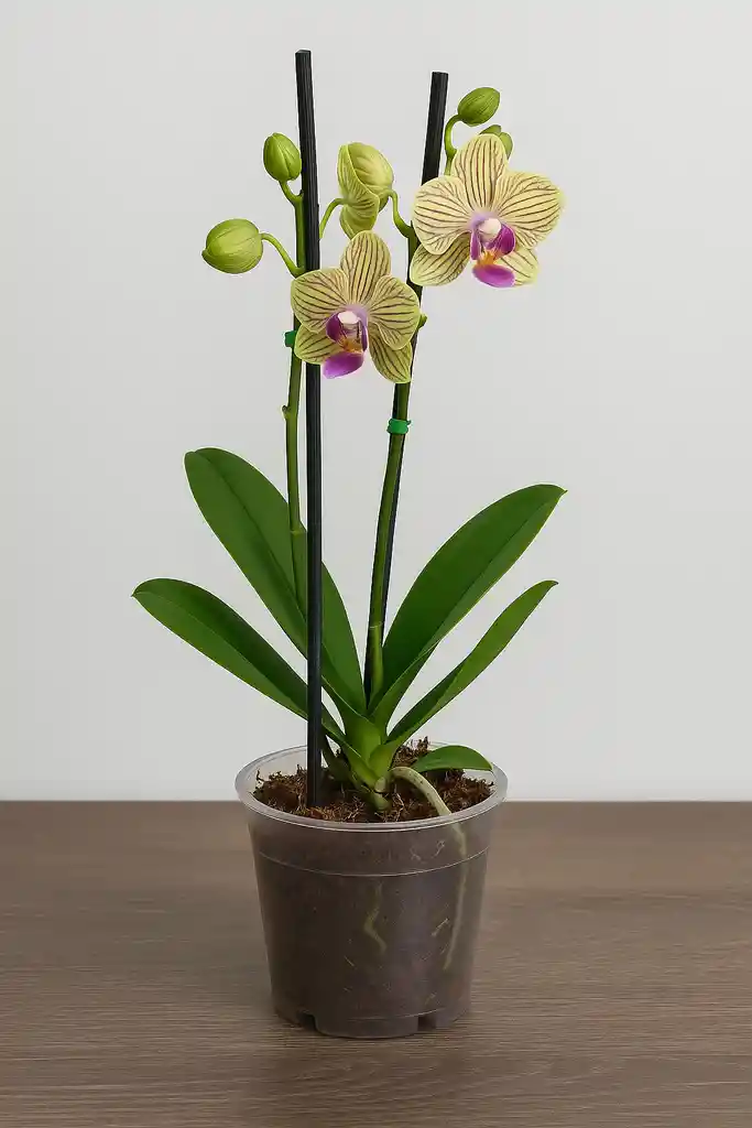 Orquidea Mini De Vetas Fucsias