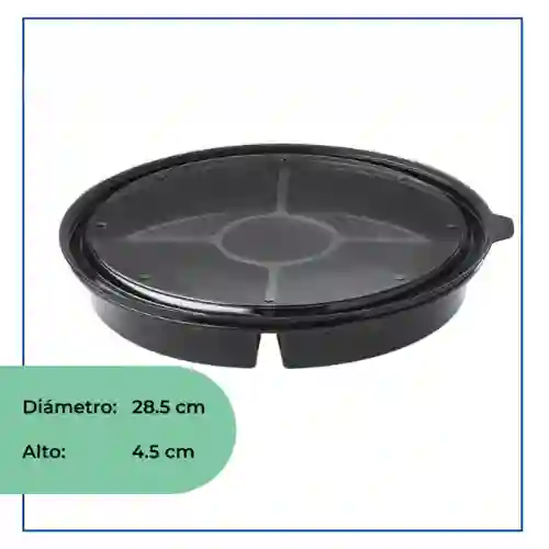 Plato Redondo 4-d Con Tapa
