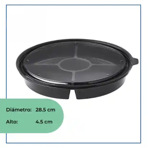 Plato Redondo 4-d Con Tapa